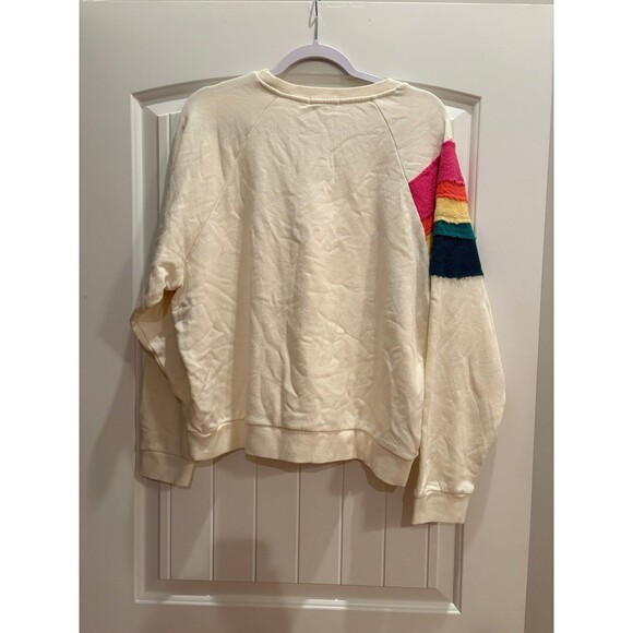 Marine Layer Vintage Rainbow Wave Terry Sweatshirt Distressed. NEW - Picture 3 of 7